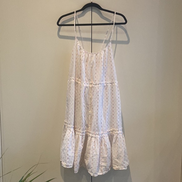 MADEWELL Tiered Cover-Up Dress in Rainbow Clipdot - Picture 4 of 13